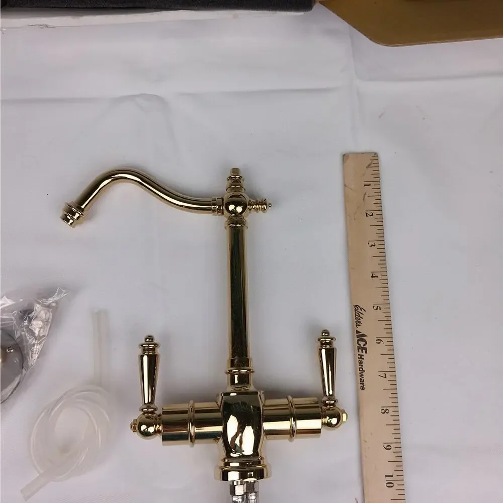 Westbrass D205-NL-01 Victorian 2-Handle Hot/Cold Water Dispenser Polished Brass